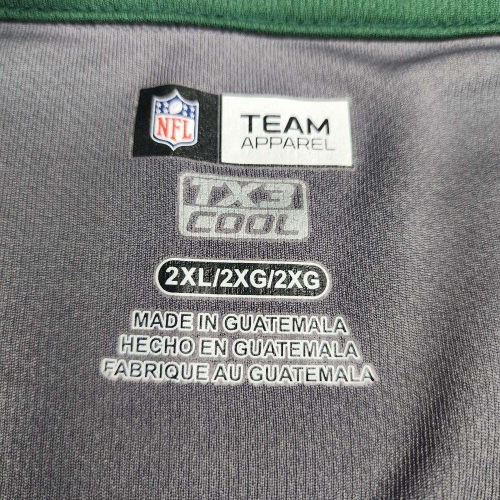 Green Bay Packers Shirt Mens 2XL Gray NFL Team Apparel Quarter Zip Pullover - Picture 4 of 10